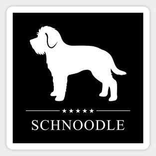 Schnoodle White Silhouette Magnet